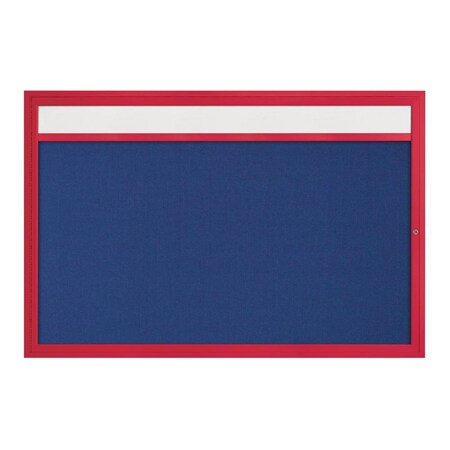 United Visual Products Slim Enclosed Corkboard, 36"x36", Black Alum Frame/Cork UVEB3636-BLACK-CORK